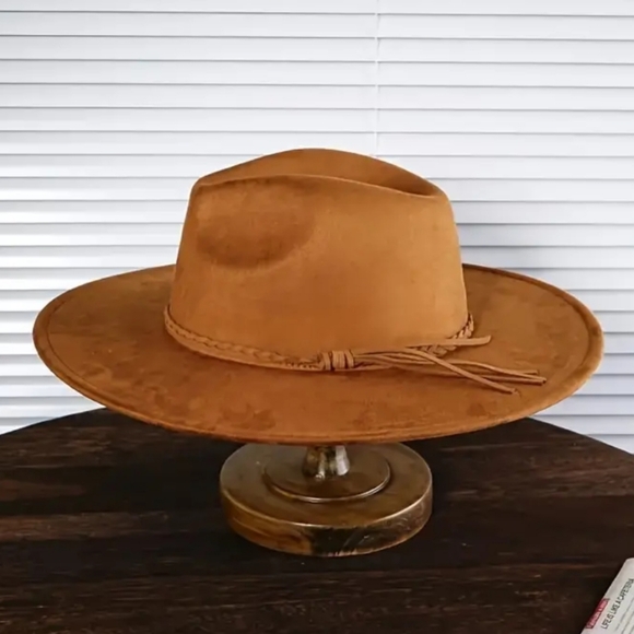 Suede Wide Brim Fedora - Picture 4 of 6